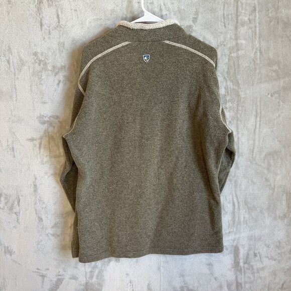 Kuhl Europa Alfpa Fleece Men’s Size Large 1/4 Zip Jacket Oatmeal Sherpa - Picture 6 of 10